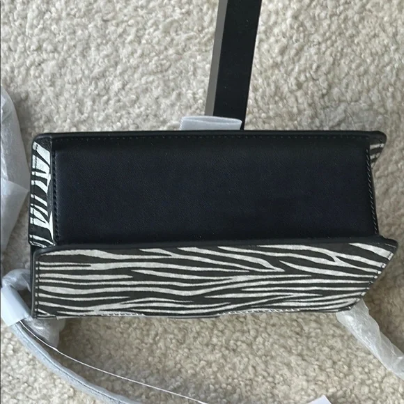MK Greenwich Small Zebra Print Calf Hair Crossbody Bag